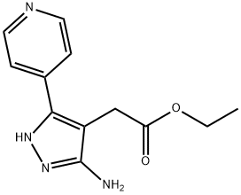 1H-Pyrazole-4-acetic acid, 3-amino-5-(4-pyridinyl)-, ethyl ester Structure