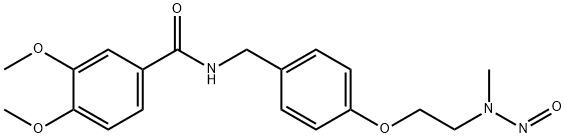 Benzamide, 3,4-dimethoxy-N-[[4-[2-(methylnitrosoamino)ethoxy]phenyl]methyl]- Structure