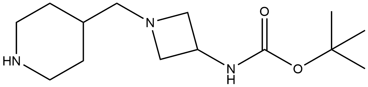 tert-butyl N-[1-(piperidin-4-ylmethyl)azetidin-3-yl]carbamate Structure