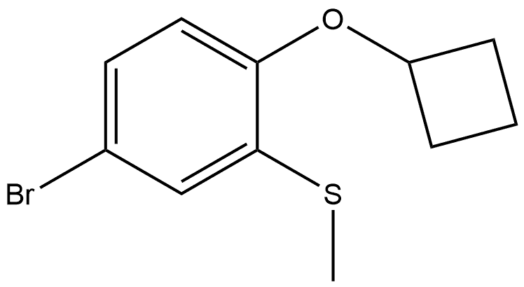 4-Bromo-1-(cyclobutyloxy)-2-(methylthio)benzene Structure