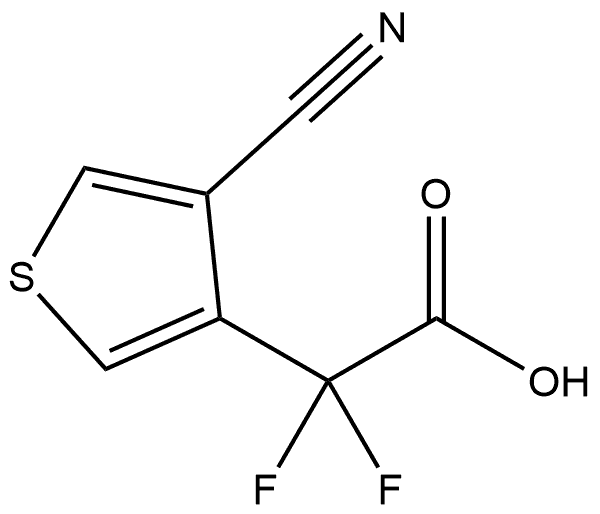 4-Cyano-α,α-difluoro-3-thiopheneacetic acid 구조식 이미지