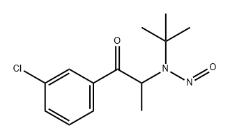 1-Propanone, 1-(3-chlorophenyl)-2-[(1,1-dimethylethyl)nitrosoamino]- Structure