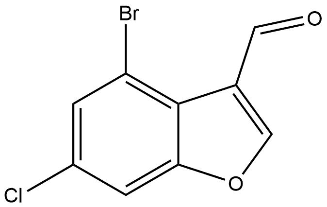 4-Bromo-6-chlorobenzofuran-3-carbaldehyde Structure