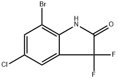 2H-Indol-2-one, 7-bromo-5-chloro-3,3-difluoro-1,3-dihydro- 구조식 이미지