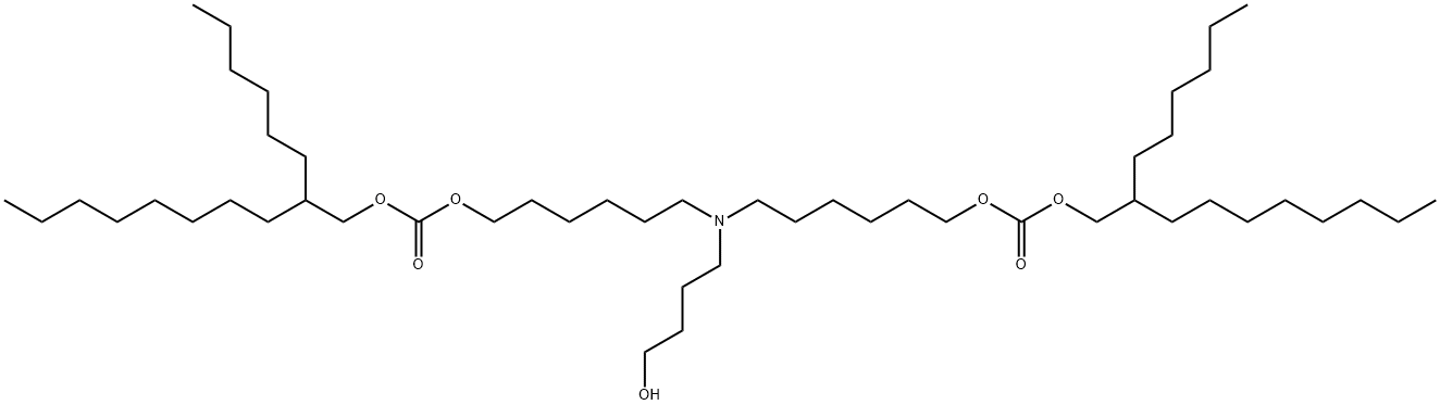 2,16,18-Trioxa-9-azaoctacosanoic acid, 20-hexyl-9-(4-hydroxybutyl)-17-oxo-, 2-hexyldecyl ester Structure