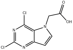 5H-Pyrrolo[3,2-d]pyrimidine-5-acetic acid, 2,4-dichloro- Structure