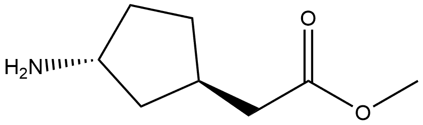 rel-Methyl (1R,3R)-3-aminocyclopentan eacetate 구조식 이미지