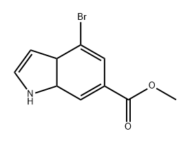 1H-Indole-6-carboxylic acid, 4-bromo-3a,7a-dihydro-, methyl ester 구조식 이미지