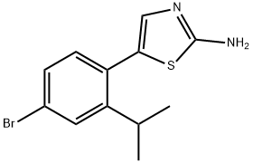 2-Thiazolamine, 5-[4-bromo-2-(1-methylethyl)phenyl]- Structure