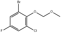 Benzene, 1-bromo-3-chloro-5-fluoro-2-(methoxymethoxy)- Structure