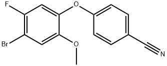 Benzonitrile, 4-(4-bromo-5-fluoro-2-methoxyphenoxy)- Structure