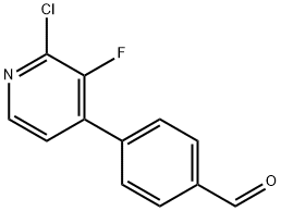 4-(2-Chloro-3-fluoropyridin-4-yl)benzaldehyde Structure