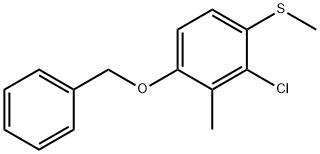 Benzene, 2-chloro-3-methyl-1-(methylthio)-4-(phenylmethoxy)- Structure