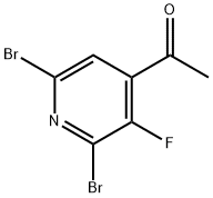 Ethanone, 1-(2,6-dibromo-3-fluoro-4-pyridinyl)- Structure