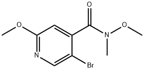 4-Pyridinecarboxamide, 5-bromo-N,2-dimethoxy-N-methyl- Structure