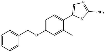 2-Thiazolamine, 5-[2-methyl-4-(phenylmethoxy)phenyl]- Structure