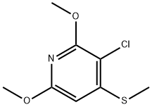 Pyridine, 3-chloro-2,6-dimethoxy-4-(methylthio)- Structure