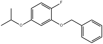 Benzene, 1-fluoro-4-(1-methylethoxy)-2-(phenylmethoxy)- Structure