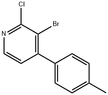 Pyridine, 3-bromo-2-chloro-4-(4-methylphenyl)- Structure