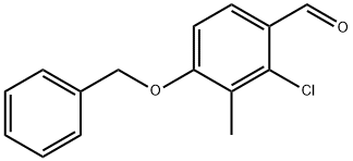 Benzaldehyde, 2-chloro-3-methyl-4-(phenylmethoxy)- Structure