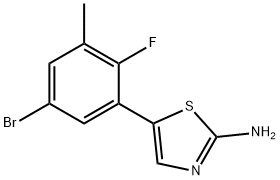 2-Thiazolamine, 5-(5-bromo-2-fluoro-3-methylphenyl)- Structure