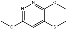 Pyridazine, 3,6-dimethoxy-4-(methylthio)- Structure