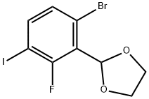 1,3-Dioxolane, 2-(6-bromo-2-fluoro-3-iodophenyl)- Structure