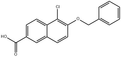 2-Naphthalenecarboxylic acid, 5-chloro-6-(phenylmethoxy)- Structure