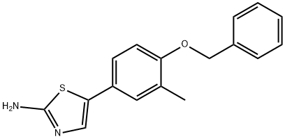 2-Thiazolamine, 5-[3-methyl-4-(phenylmethoxy)phenyl]- Structure