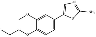 2-Thiazolamine, 5-(3-methoxy-4-propoxyphenyl)- 구조식 이미지