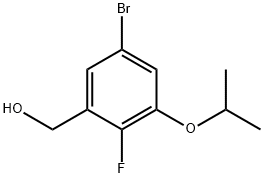 Benzenemethanol, 5-bromo-2-fluoro-3-(1-methylethoxy)- Structure