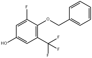 Phenol, 3-fluoro-4-(phenylmethoxy)-5-(trifluoromethyl)- Structure