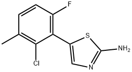 2-Thiazolamine, 5-(2-chloro-6-fluoro-3-methylphenyl)- Structure