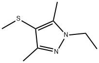 1H-Pyrazole, 1-ethyl-3,5-dimethyl-4-(methylthio)- Structure