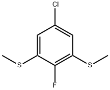 Benzene, 5-chloro-2-fluoro-1,3-bis(methylthio)- Structure