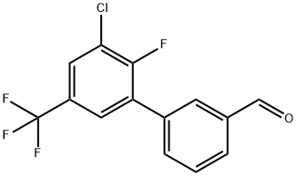 [1,1'-Biphenyl]-3-carboxaldehyde, 3'-chloro-2'-fluoro-5'-(trifluoromethyl)- Structure