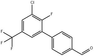 [1,1'-Biphenyl]-4-carboxaldehyde, 3'-chloro-2'-fluoro-5'-(trifluoromethyl)- Structure