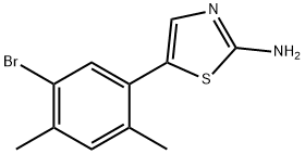 2-Thiazolamine, 5-(5-bromo-2,4-dimethylphenyl)- Structure