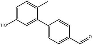 [1,1'-Biphenyl]-4-carboxaldehyde, 5'-hydroxy-2'-methyl- Structure