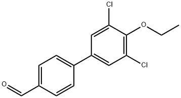 [1,1'-Biphenyl]-4-carboxaldehyde, 3',5'-dichloro-4'-ethoxy- Structure