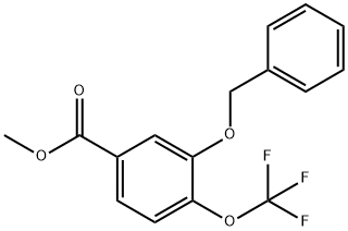 Benzoic acid, 3-(phenylmethoxy)-4-(trifluoromethoxy)-, methyl ester Structure