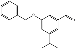 Benzaldehyde, 3-(1-methylethyl)-5-(phenylmethoxy)- Structure