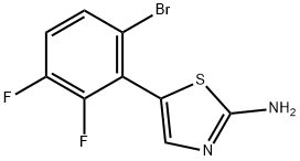 2-Thiazolamine, 5-(6-bromo-2,3-difluorophenyl)- Structure