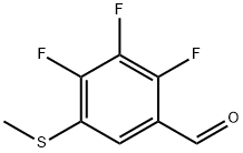 Benzaldehyde, 2,3,4-trifluoro-5-(methylthio)- Structure