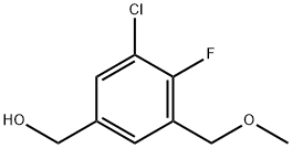 Benzenemethanol, 3-chloro-4-fluoro-5-(methoxymethyl)- Structure