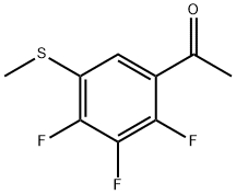 Ethanone, 1-[2,3,4-trifluoro-5-(methylthio)phenyl]- Structure