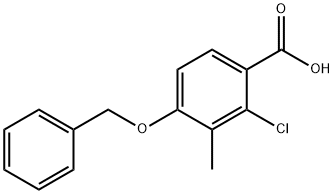 Benzoic acid, 2-chloro-3-methyl-4-(phenylmethoxy)- Structure