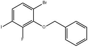 Benzene, 1-bromo-3-fluoro-4-iodo-2-(phenylmethoxy)- 구조식 이미지