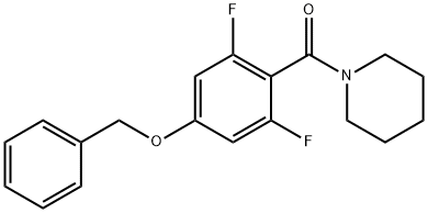 Methanone, [2,6-difluoro-4-(phenylmethoxy)phenyl]-1-piperidinyl- Structure