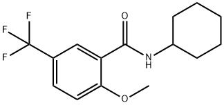 Benzamide, N-cyclohexyl-2-methoxy-5-(trifluoromethyl)- Structure